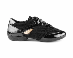 PD02 FASHION Dance Sneaker in Black Nubuck Pattern mit Sneaker-Sohle Comfort Sneaker Sale