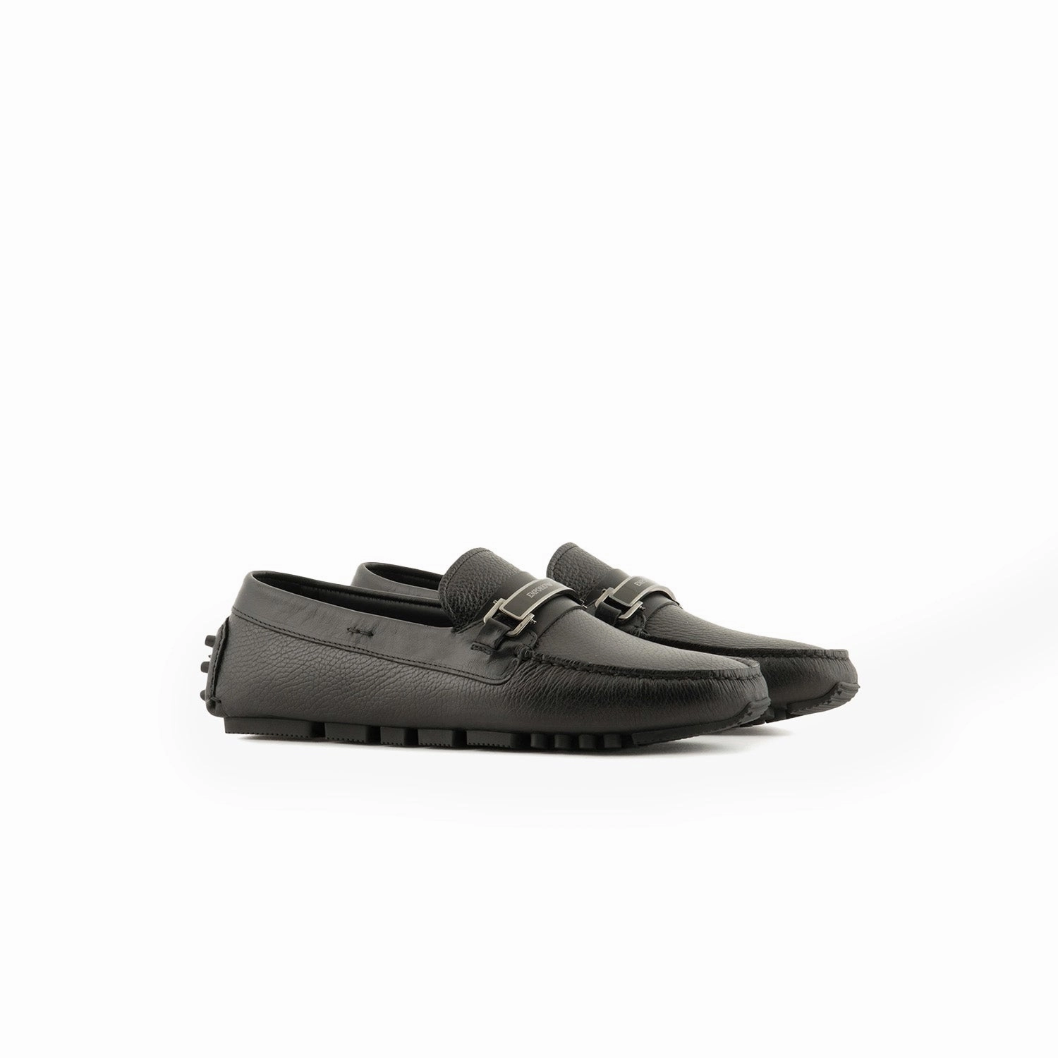 Derbies Vs Loafers Pebbled Leather Driving Loafers With Stirrup Bar