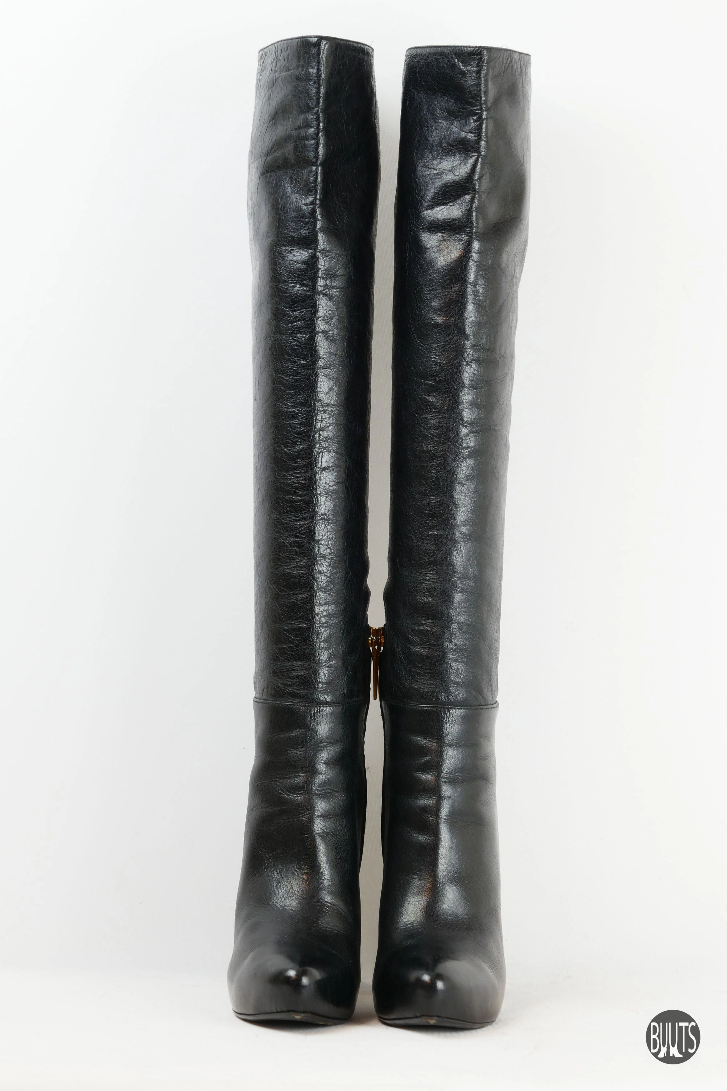 Stiefel Leder schwarz Bundeswehr Stiefel Wüste