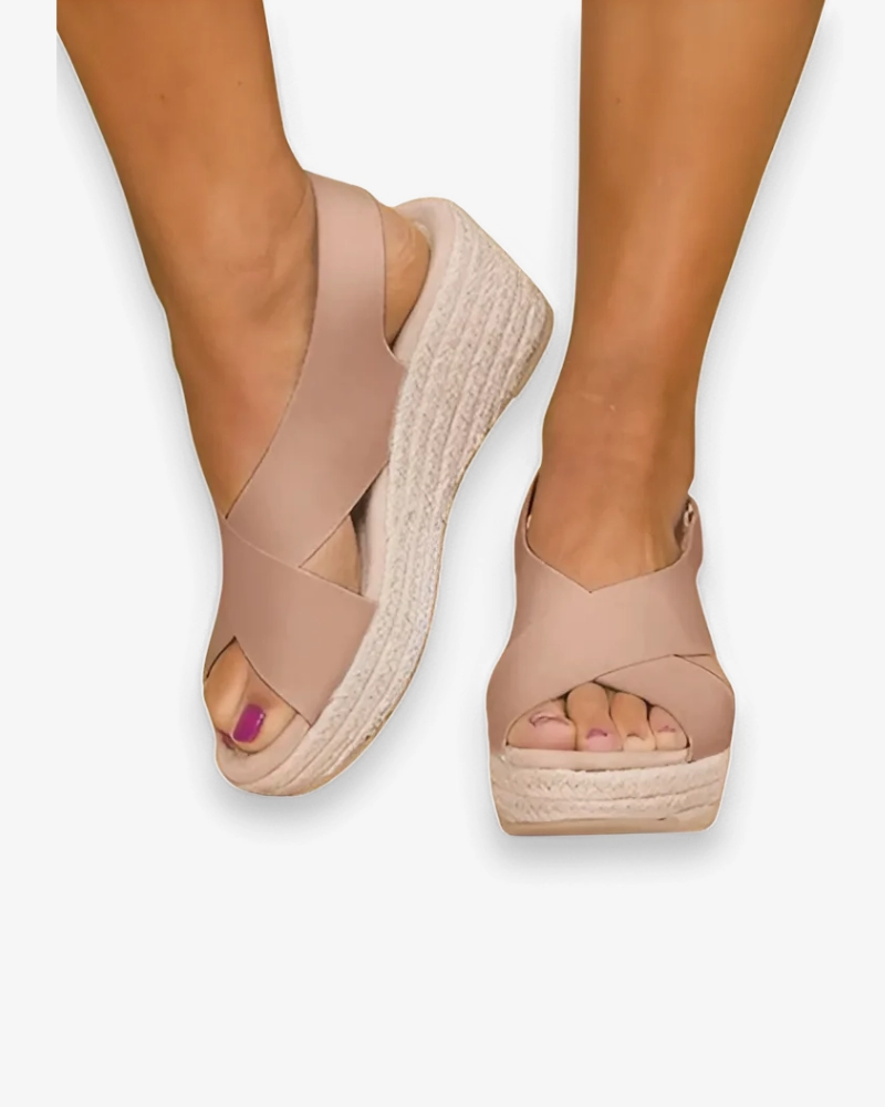 Sandalen Think Damen Keil Sandalen | Kreuz Stile