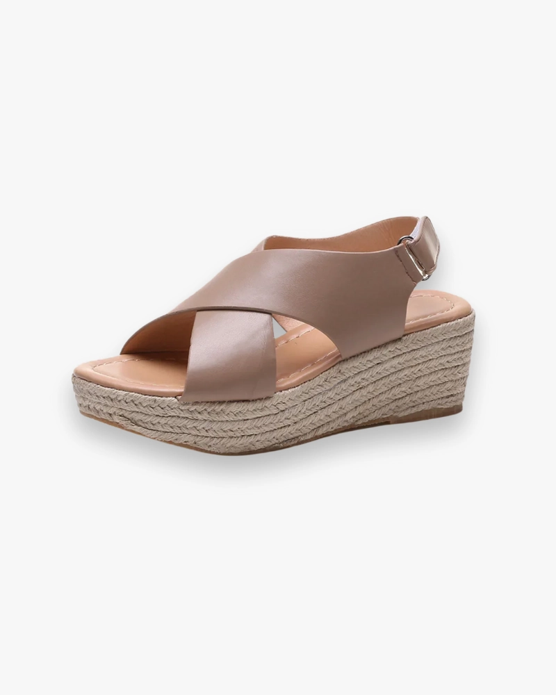 Damen Keil Sandalen | Kreuz Stile Sandalen Für Kleid