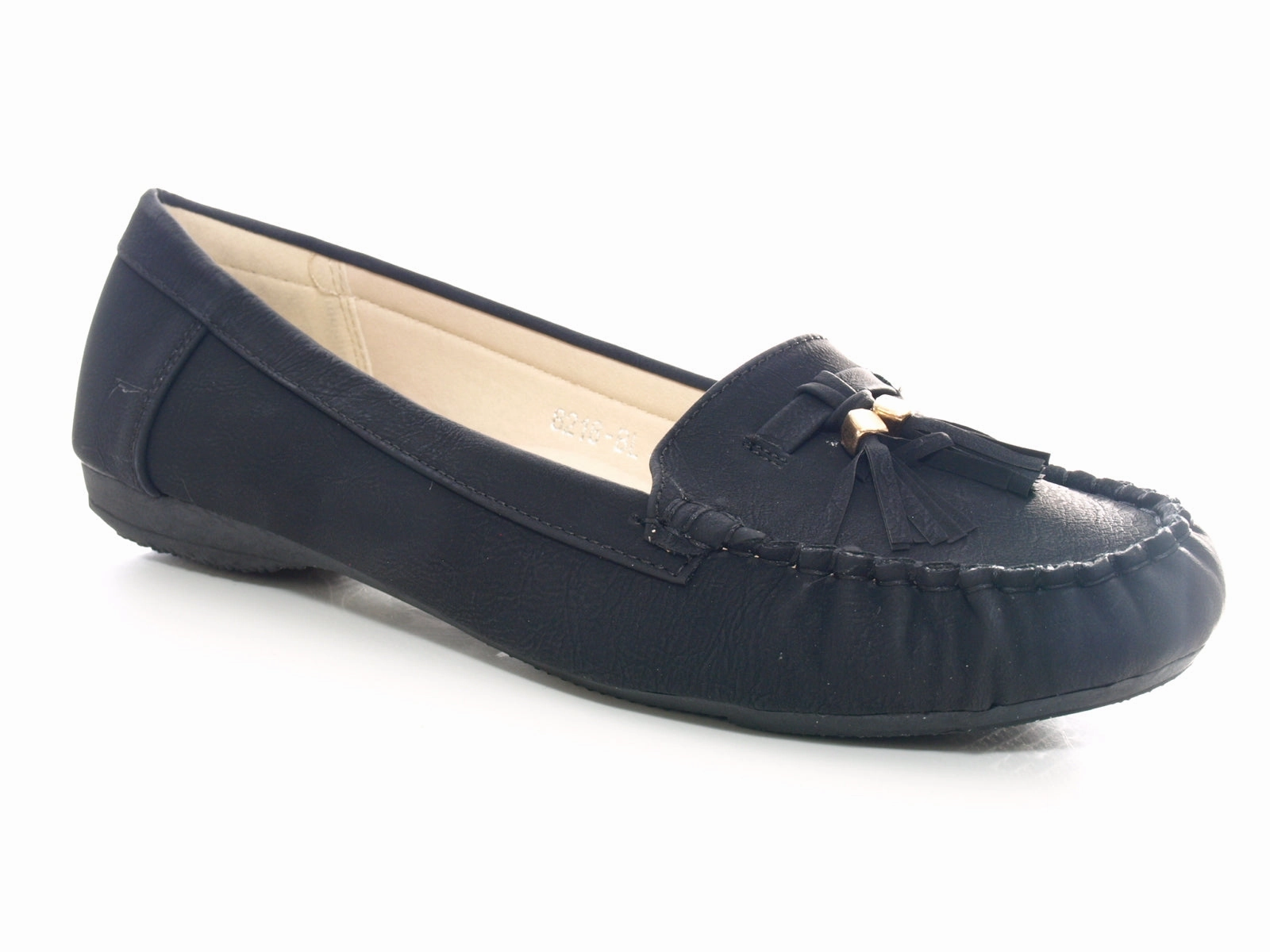 Damen Slipper Ballerina Loafer Mokassins Slip On Flats Freizeit Black #  8218 Coach Driver Loafers