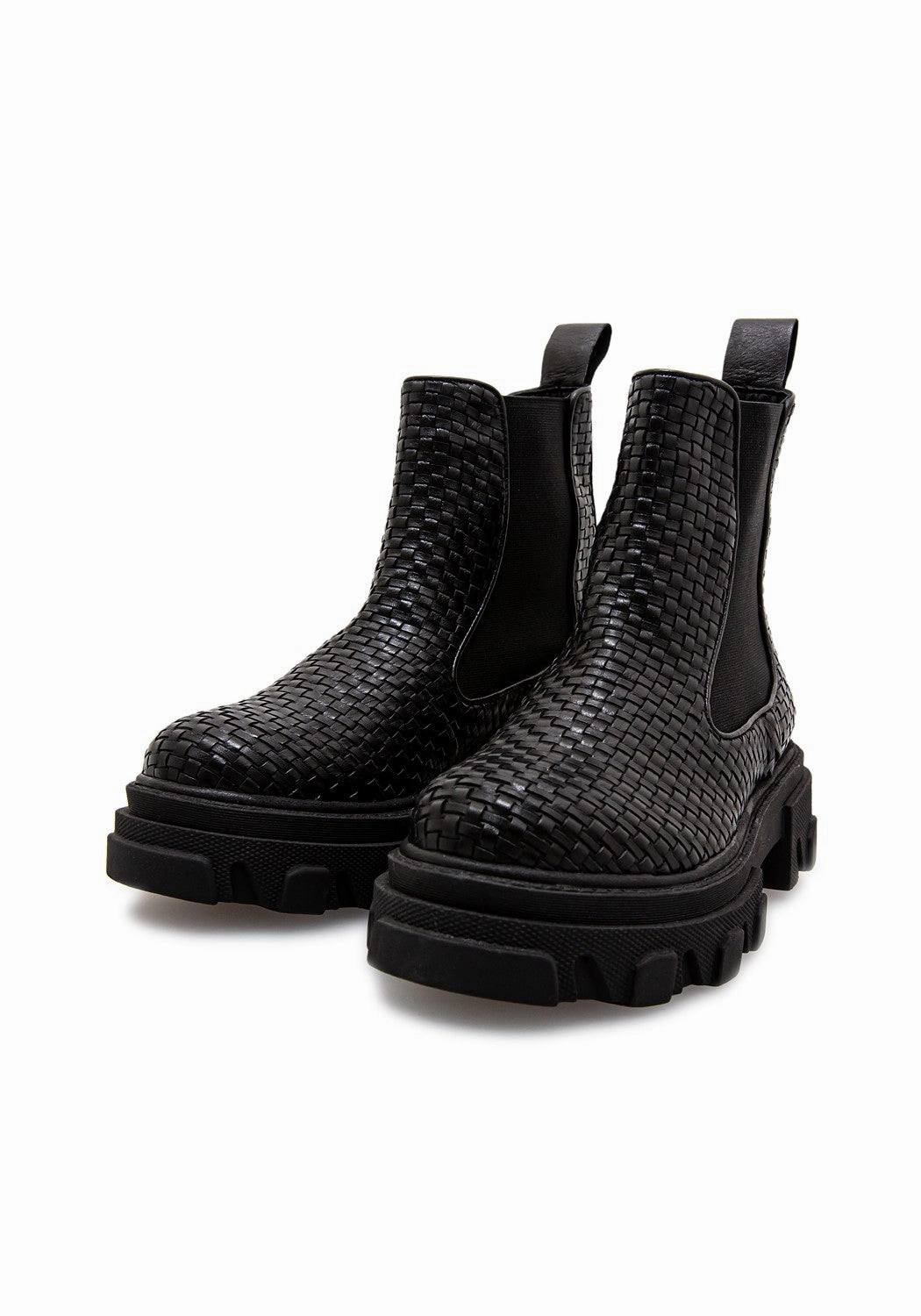 RSNola Short Chelsea Boot braided black Orthopaedic Ankle Boots