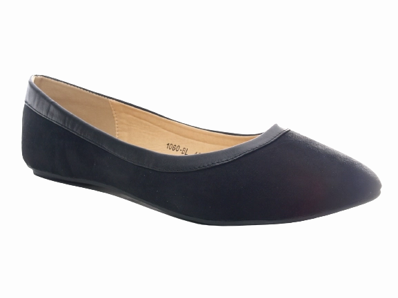 Damen Slipper Halbschuhe Ballerina Loafer Mokassins Slip On Flats Freizeit Black # 1060 Loafers Shoe