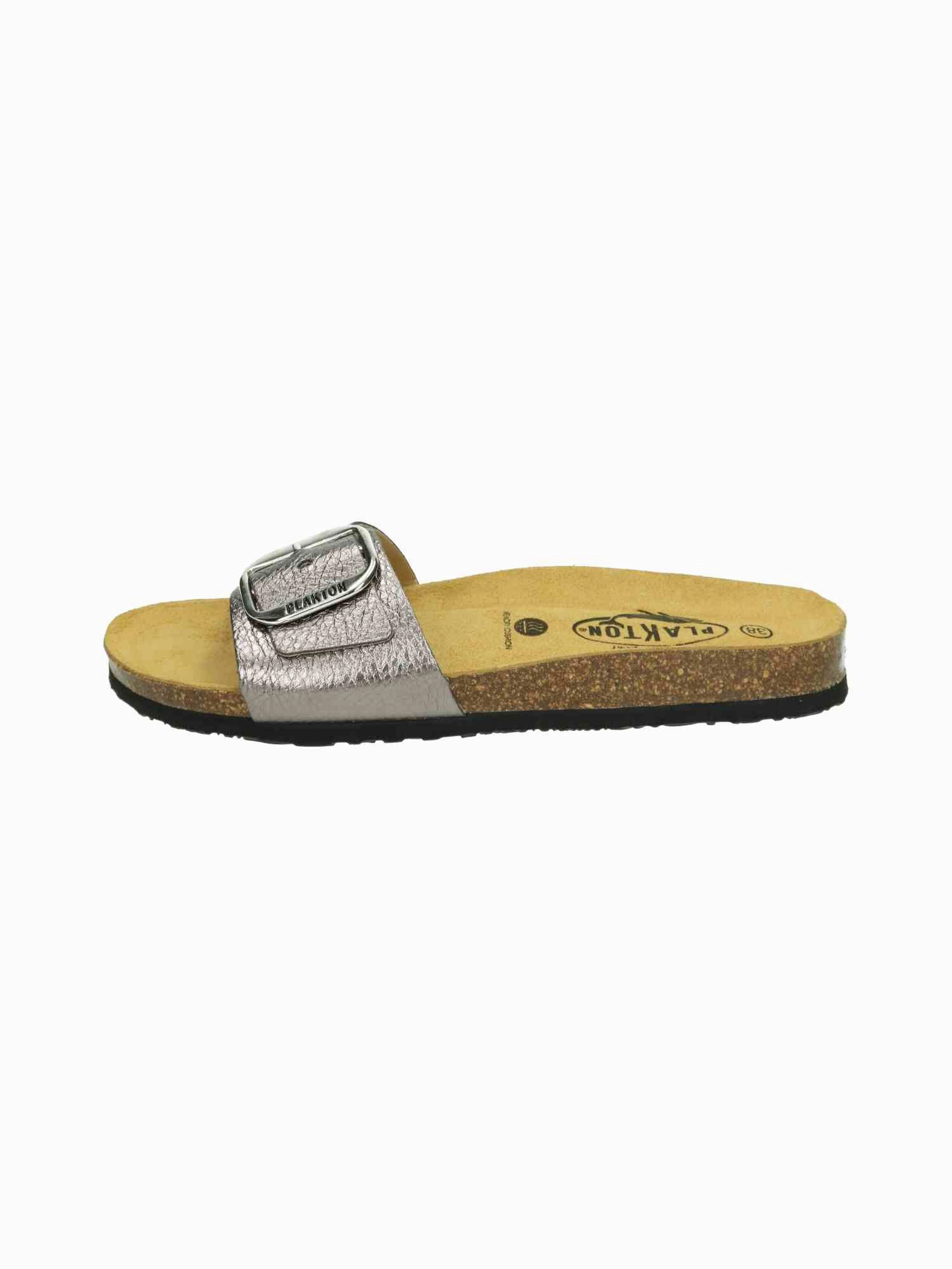 Bis 3 181018 Elefante Lame grafito Sandalen Mit Abnehmbaren Fersenriemen