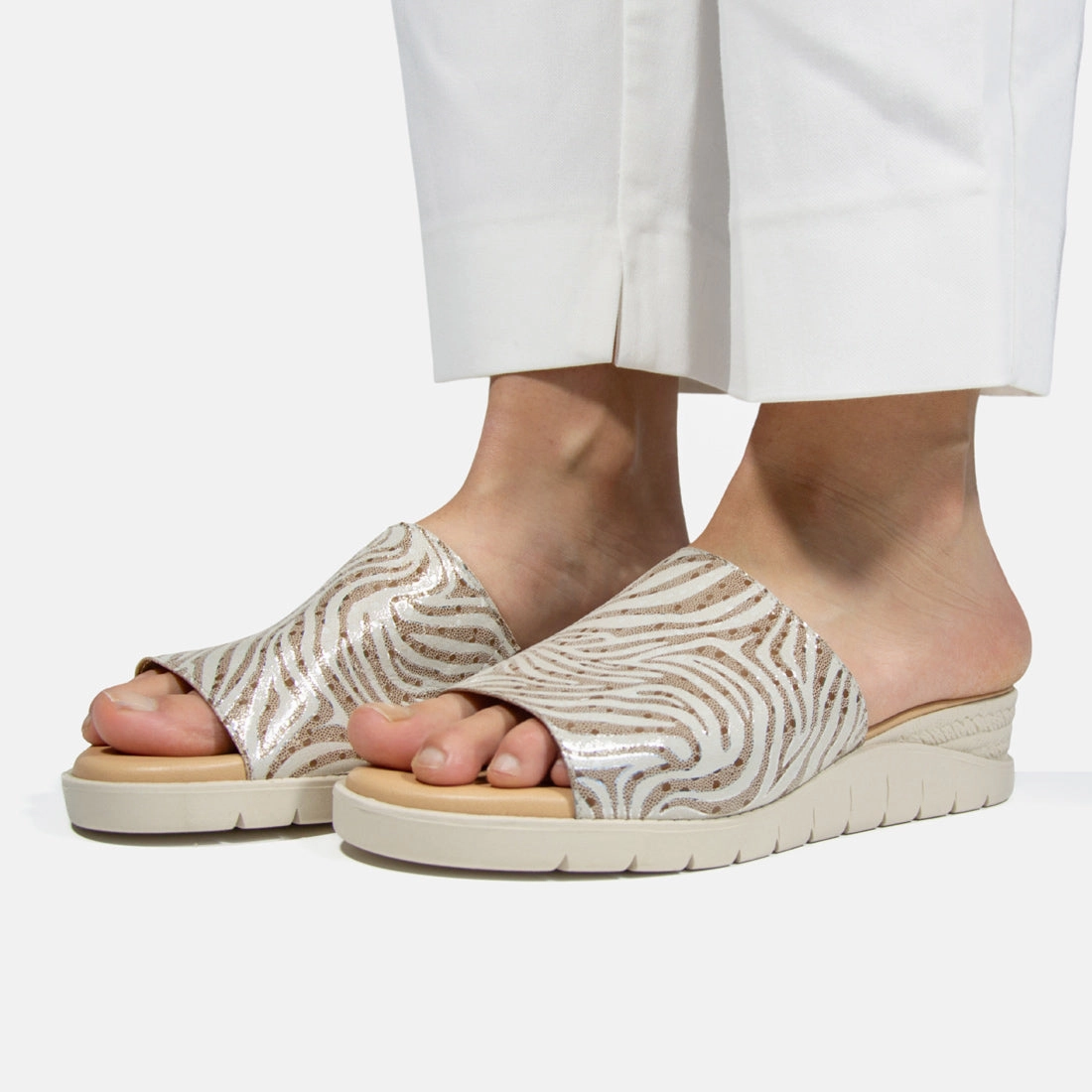 Sandalen Gebunden Damen Pantoletten Looke LAURENCIA