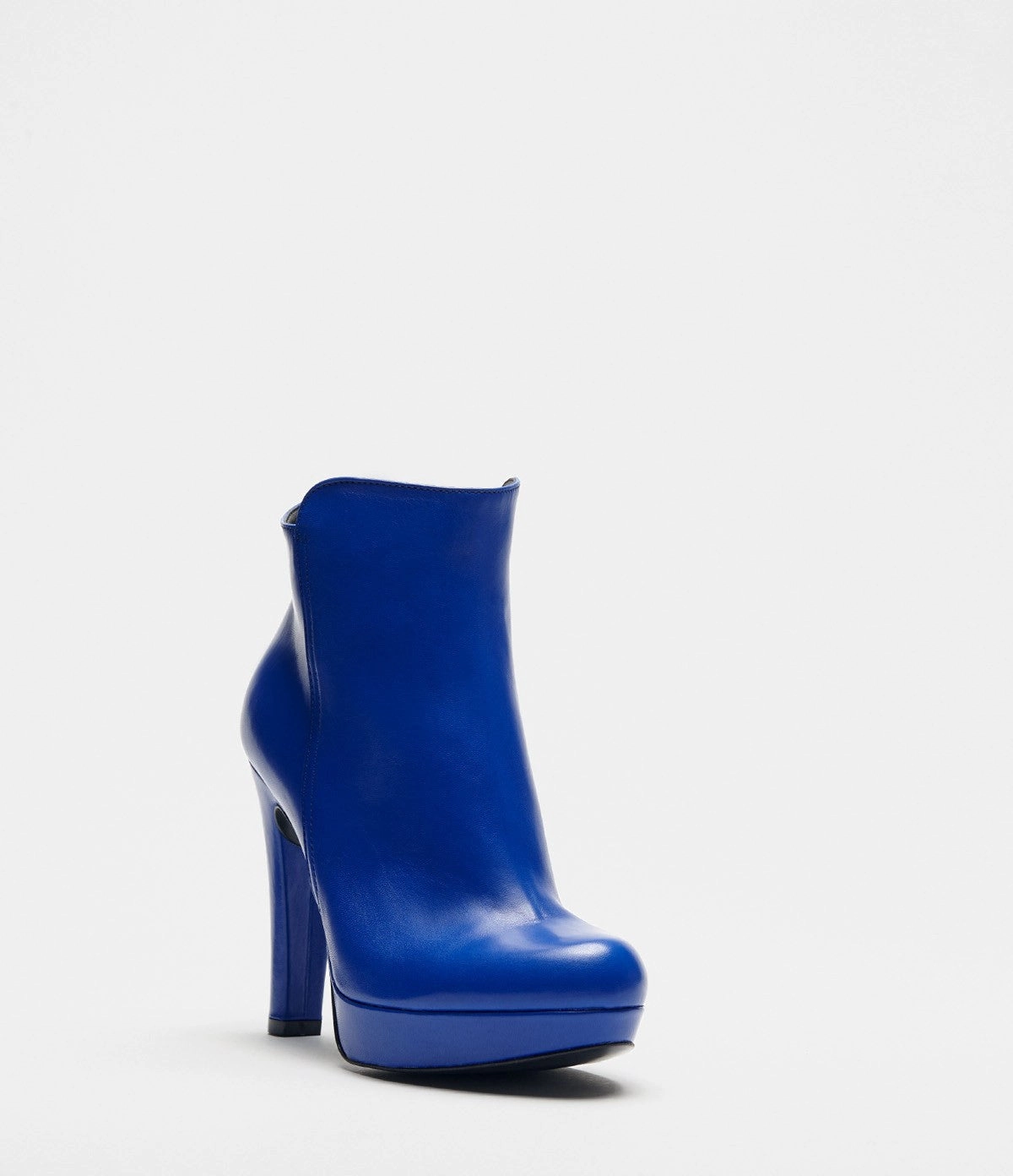 Ankle Boots Länge Plateau Stiefeletten Dana blau