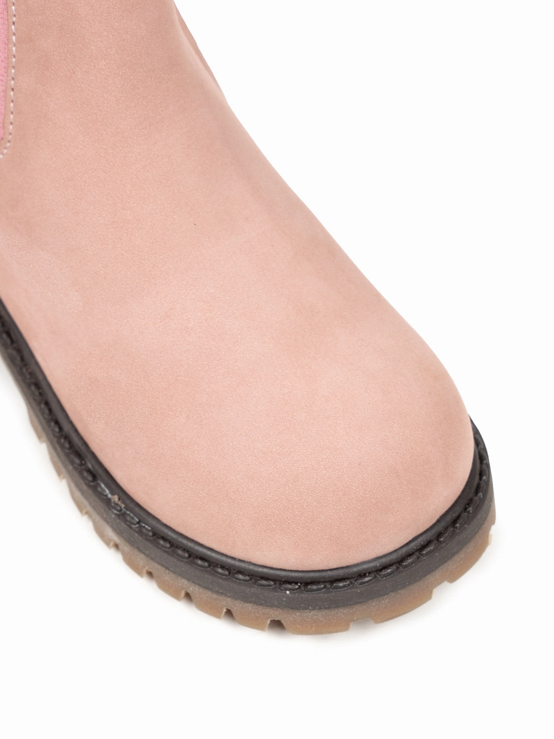 Arbeitsschutz Winterstiefel Polacco Beetols Montone Geftterte Leder-Stiefelette - Altrosa