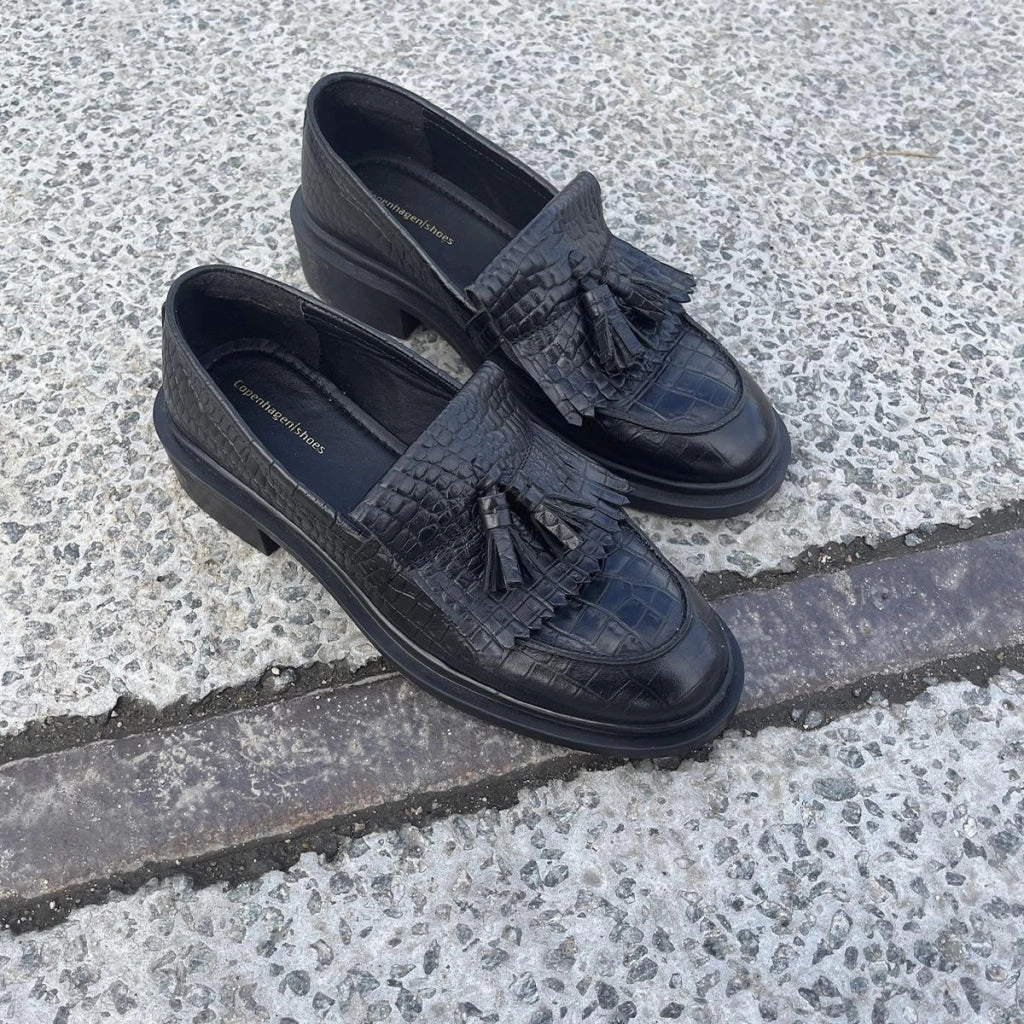 Wrinkled Loafers POWER WALK SHOE - BLACK CR