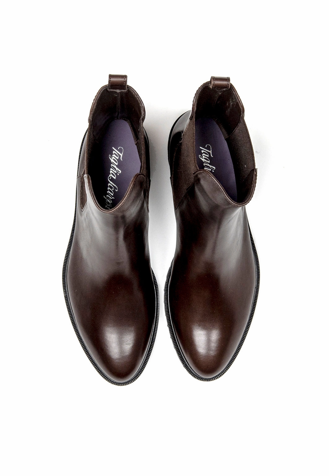 Chelsea Boots mit Profilsohle in Braun Point Toe Ankle Boots