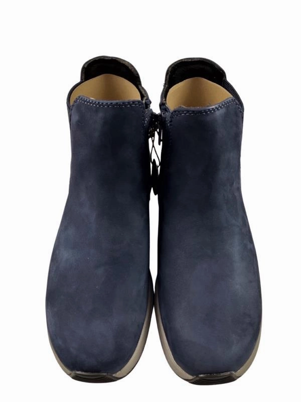 High Heels Anprobieren Gabor Rollingsoft Damen Stiefelletten 36.881.36 Nubuk Blau