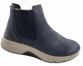 Gabor Rollingsoft Damen Stiefelletten 36.881.36 Nubuk Blau High Heels Größe 48