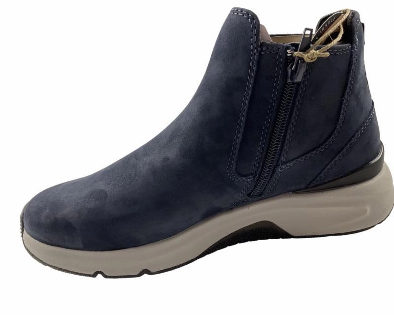 Gabor Rollingsoft Damen Stiefelletten 36.881.36 Nubuk Blau Mit Spitze High Heels