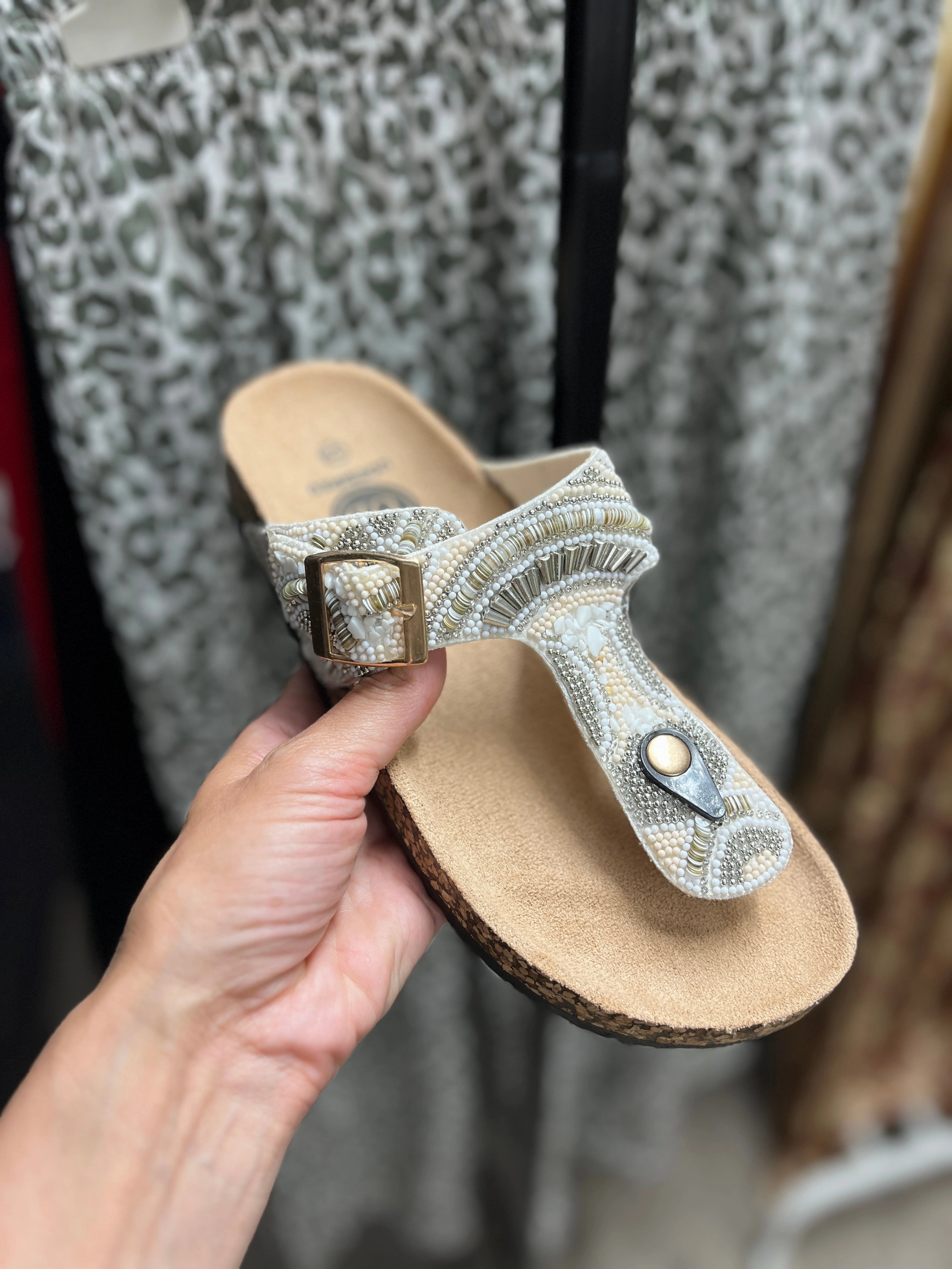 Zehentrenner Boho-Chic Sandalen Absatz 3 Cm