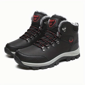 Winterschuhe Herren| Outdoor Schnrstiefel Mit Futter Polyver Winterstiefel
