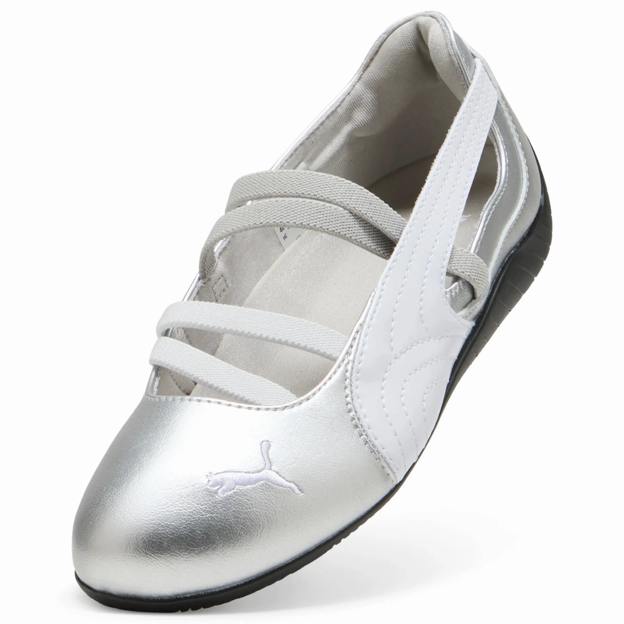 Puma Speedcat Ballet Metallic Silver Weiße Sneaker Leder