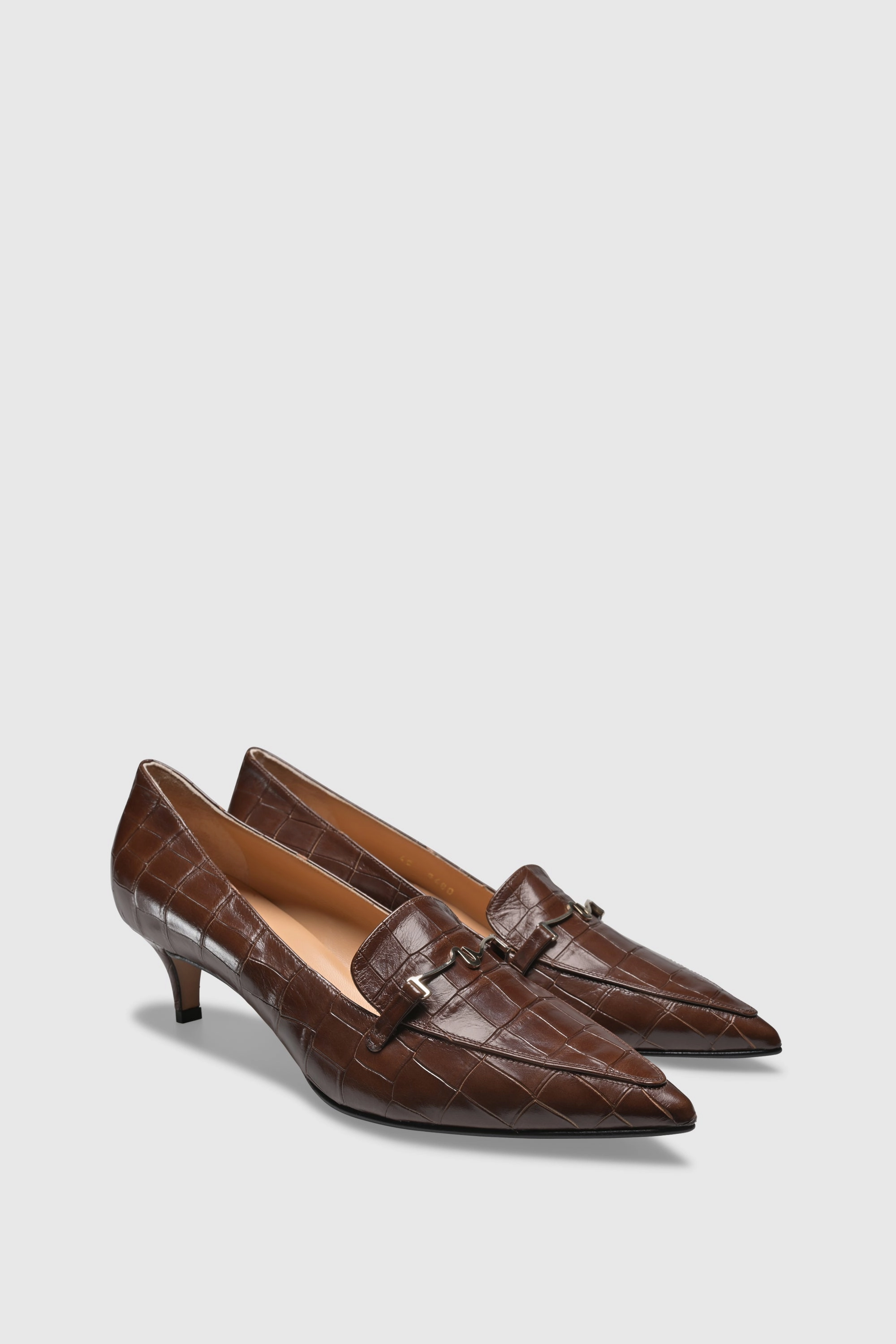 Bally Pearce Loafers Pump 9480 Cocco Stampato Chocolate