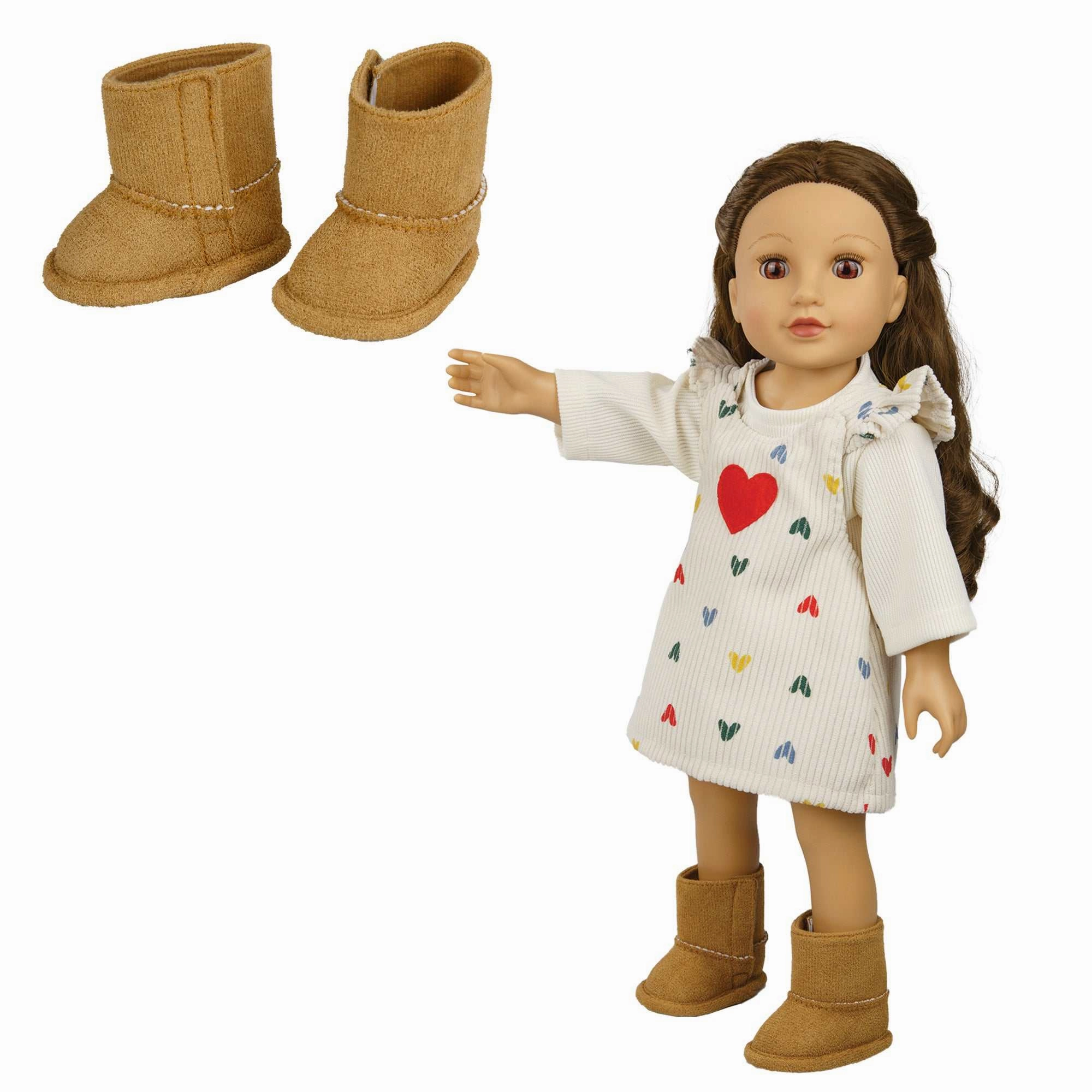 Stiefel Miniatur Puppen-Stiefel in Wildleder-Optik 38-45