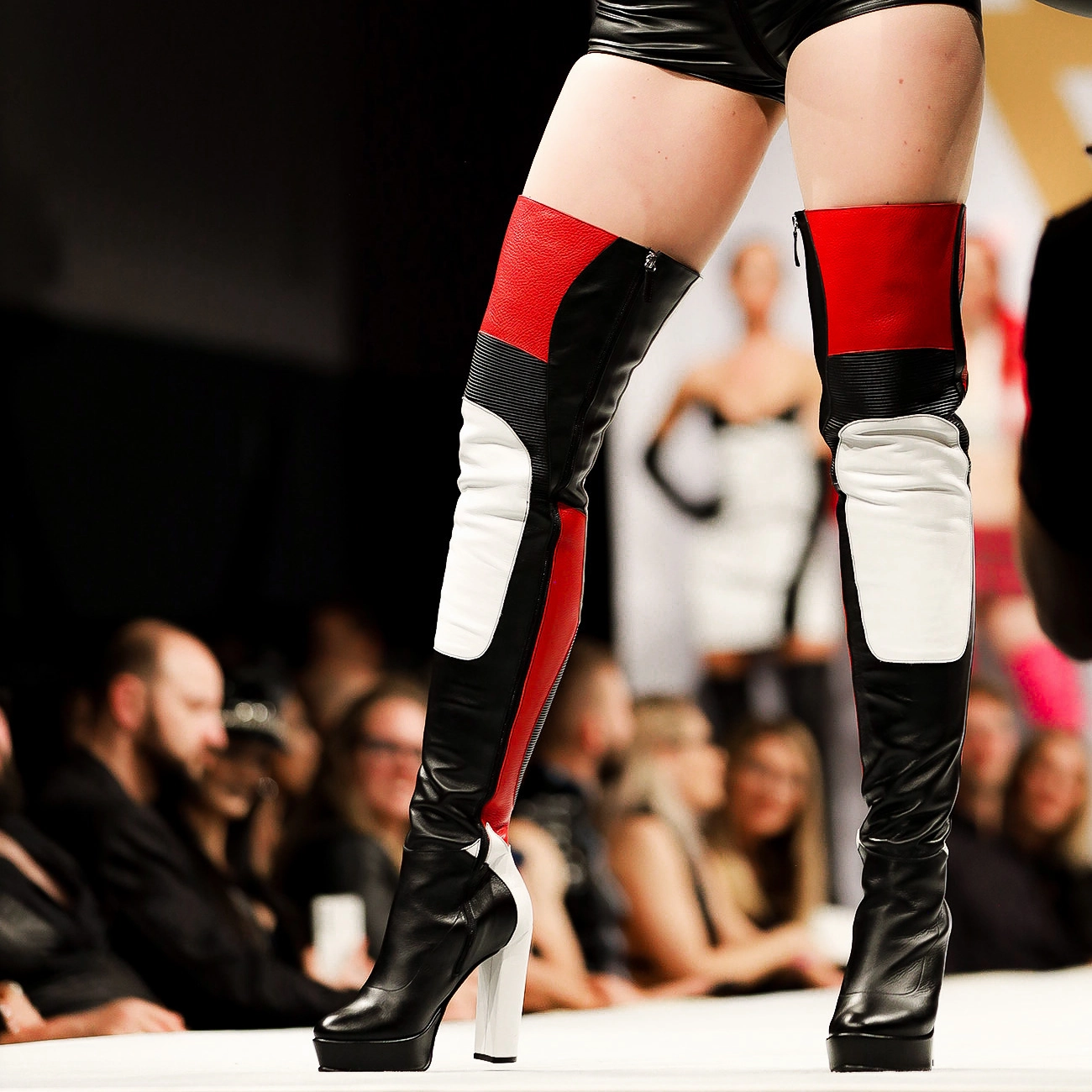 Knautschlack Stiefel Racer Boots schenkelhoch (Modell 617) Leder