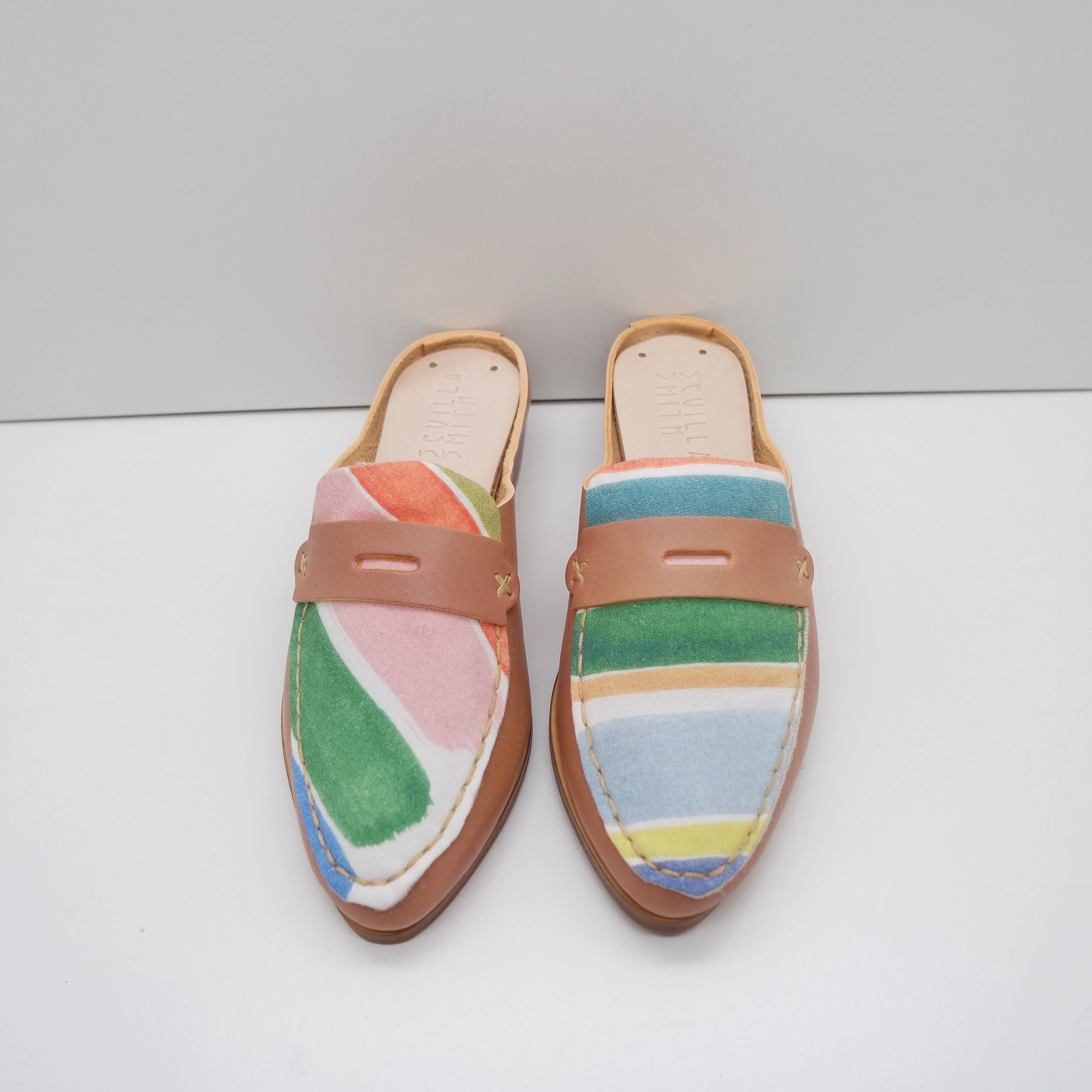 Red Loafers READY MADE. SIZE 35. THE MIA. BLUSH. 3CM HEEL. SLOW GOODS STUDIO LAKE 1