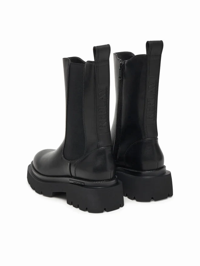 Replay | Stiefelette Orphea | 003 schwarz Original Wehrmacht Stiefel