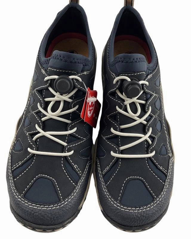 Rieker Damen Slipper L00551-14 Blau Kunstleder Wechselbare Einlegesohle Definition Of Sneaker