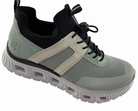 Rieker Damen Slipper M6061-52  Kunstleder Mintgrn VEGAN Skechers Sneaker