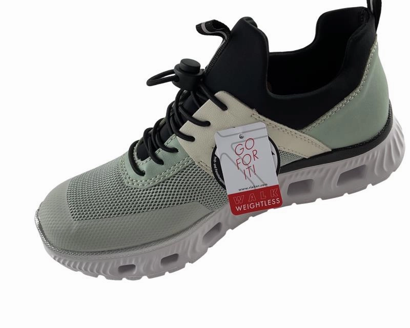 Anzarun Lite Sneaker Rieker Damen Slipper M6061-52  Kunstleder Mintgrn VEGAN