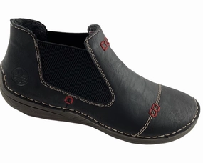 Vidal Stiefel Rieker DamenChelsea Boots 52590-01 graphitschwarz