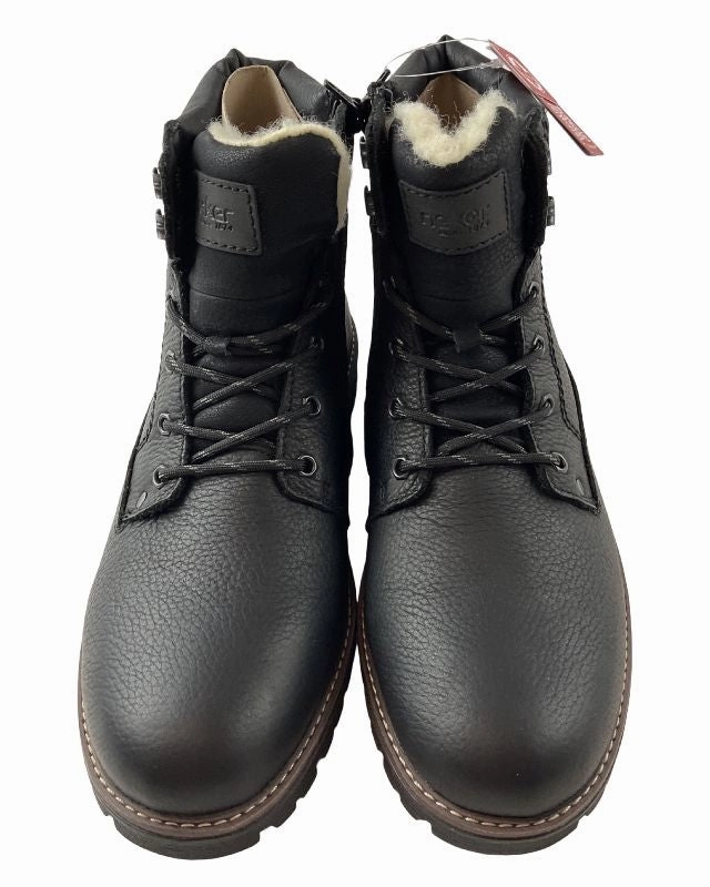 Rieker Herren Schnrstiefel F3600-00 Schwarz Rieker -Tex Leopardenmuster Stiefel