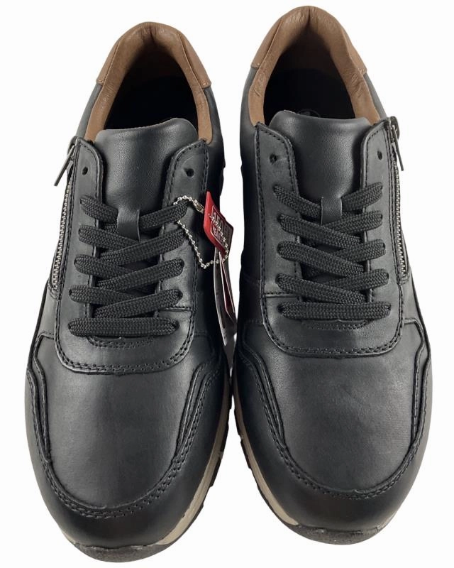 Rieker Herren Sneaker Low  Extraweite B0504-00  Schwarz Sneaker Hirschleder