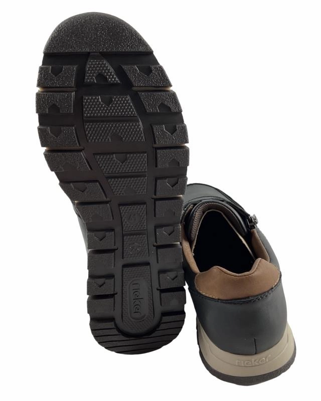 Weisse Sneaker Socken Rieker Herren Sneaker Low  Extraweite B0504-00  Schwarz