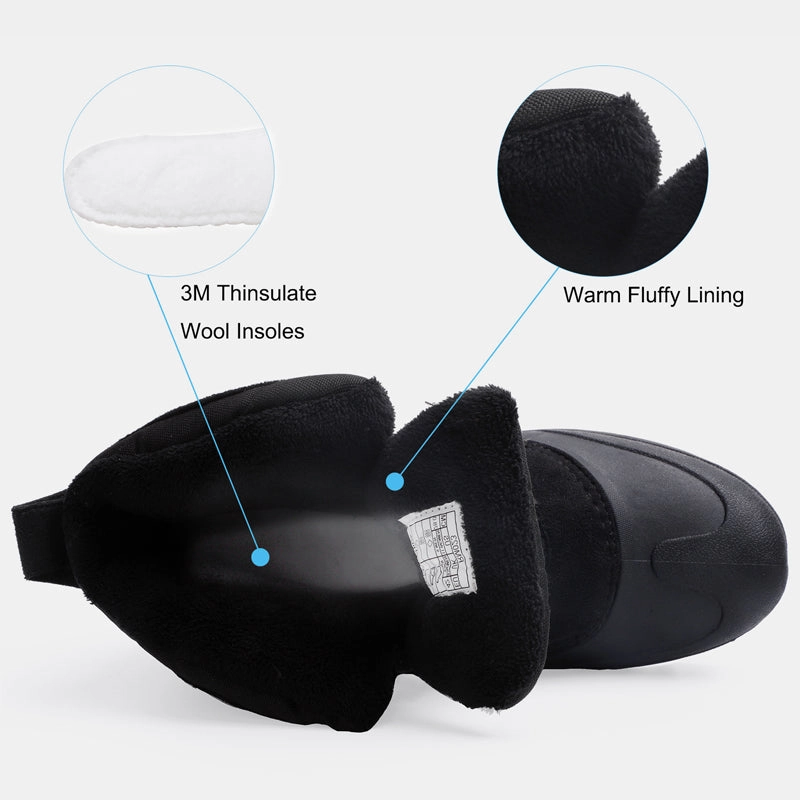 riemot Damen Winterstiefel Wasserdichte Sohle Schwarz Schneestiefel Cmp Winterstiefel 41