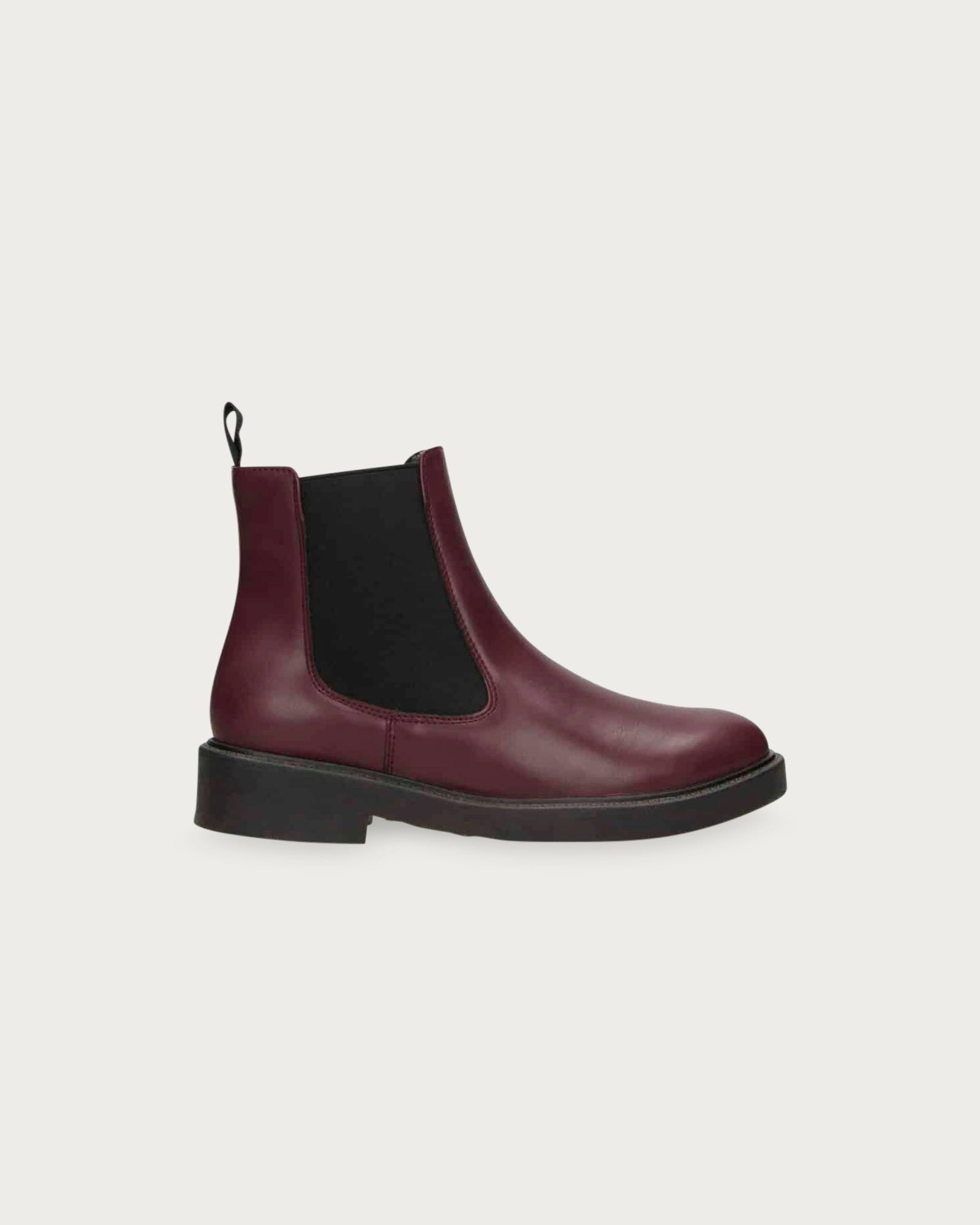 Harness Chelsea Boot Stivaletti Verona bordeaux con elastico, vegani ecologici