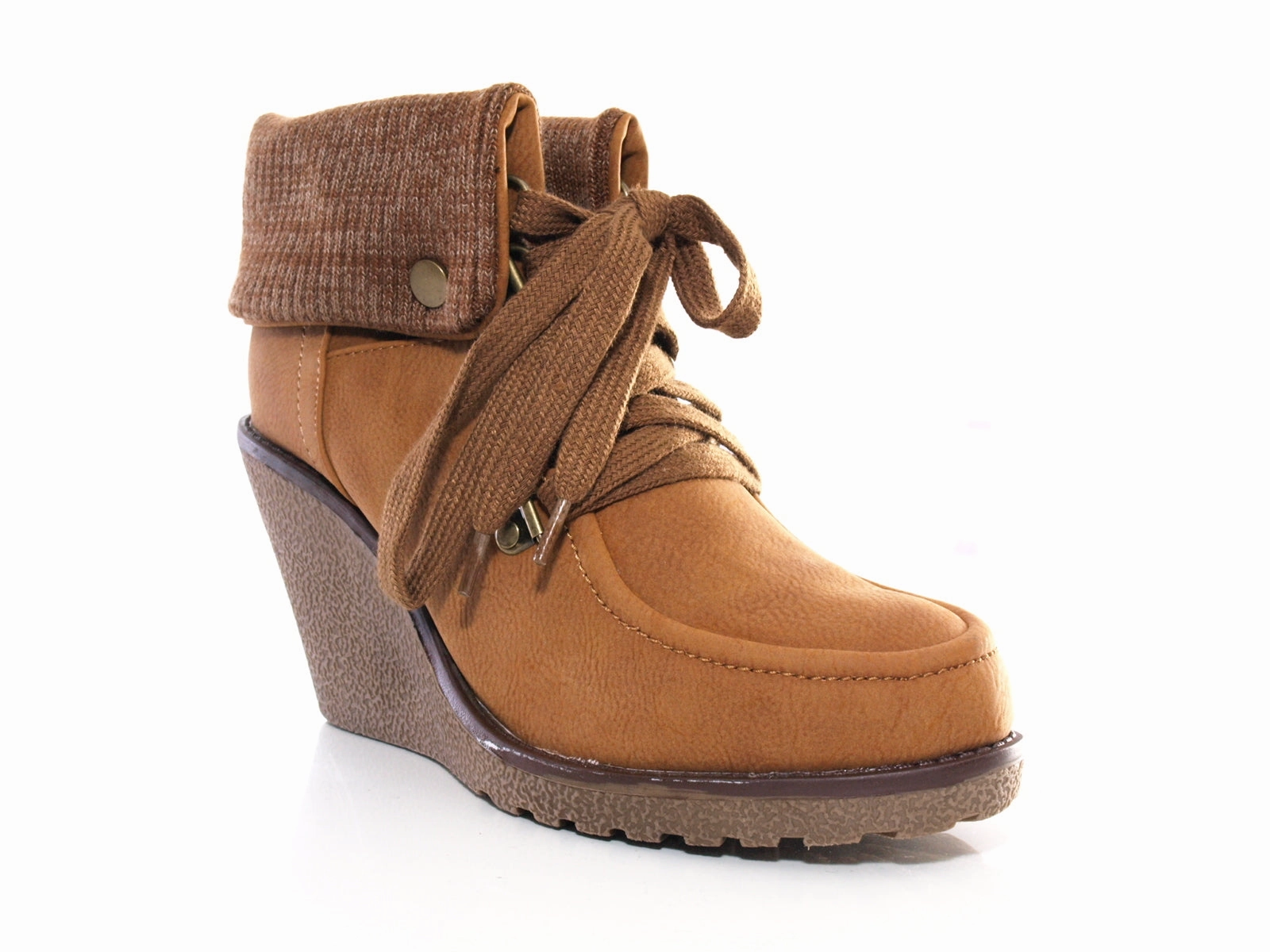 Stricker Sicherheitsschuhe Damen Keilabsatz Stiefelette warm gefttert Camel # 007