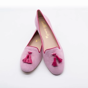 Rosa-Fuxia Loafers With Socks Or No Socks