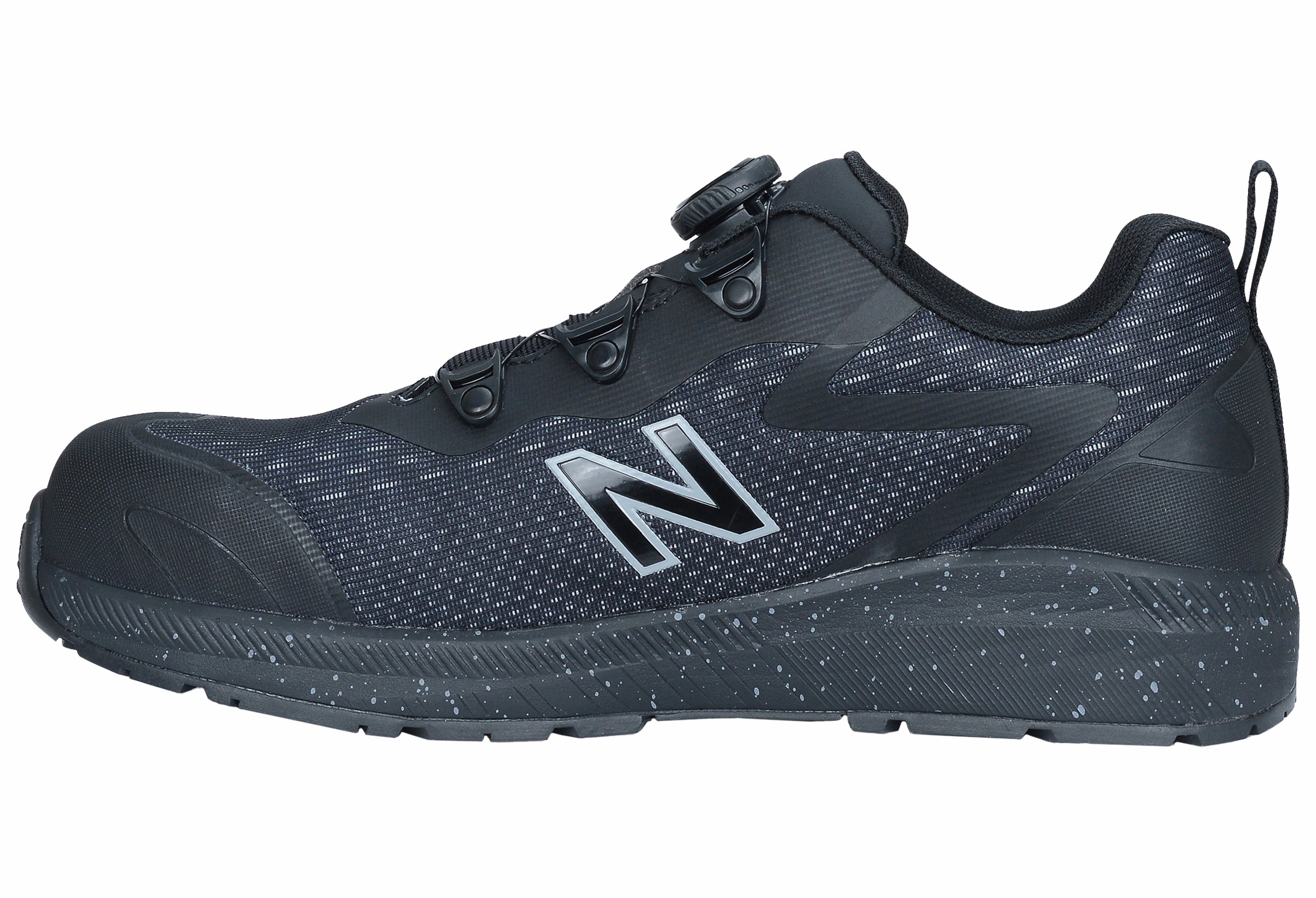 New Balance Logic BOA, Sicherheitsschuh S1P S1 ESD HROe, S1 PL SR FO HRO, schwarz / orange Sicherheitsschuhe S1 Halbschuh 8531 9