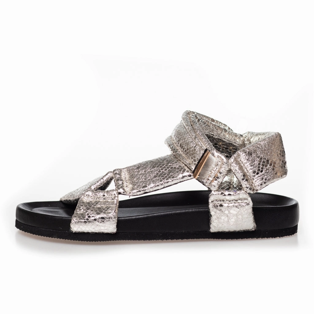 Comfortschuh Sandalen CARRIE MOON - Silver Snake