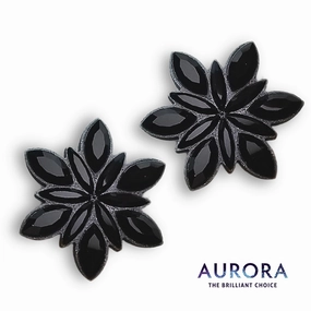 Lovely Flowers Clips All Black fr Lonnies Amanu Sandalen