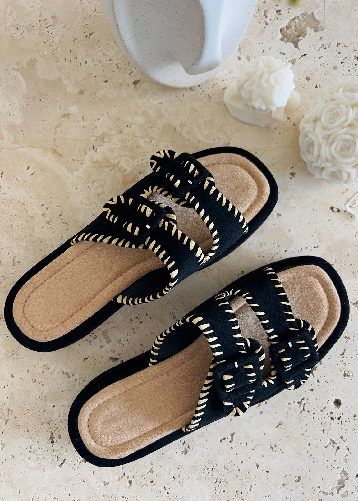 Sandalen mit Kontrastnhten Asos Sandalen Flach