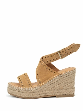 Modische Sandalen Für Hallux Avi | Espadrilles Sleehak Camel