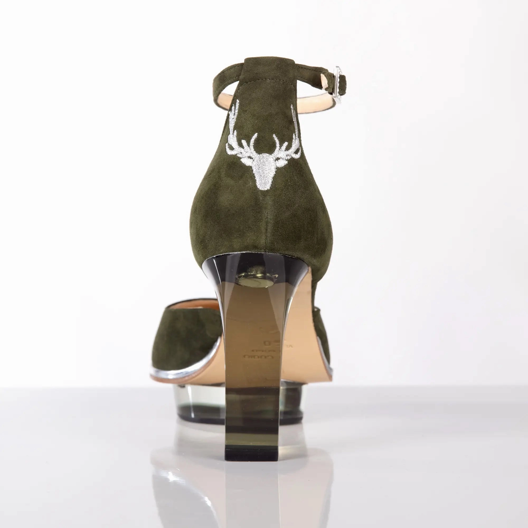 Composite Toe Ankle Boots SAPHIRIS Closetoe Riemchenpumps Dirndlschuhe grn