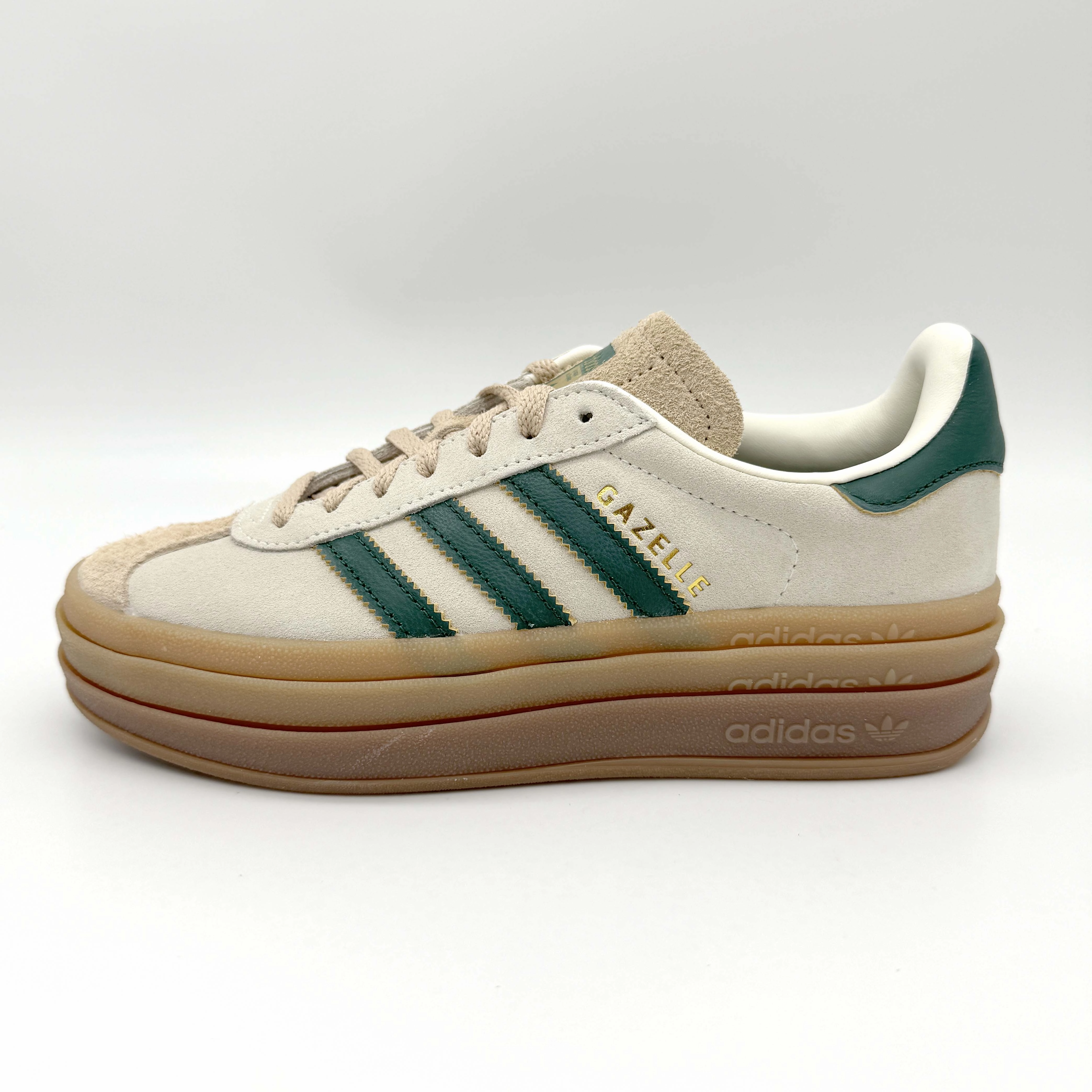 Adidas Gazelle Bold Magic Beige Collegiate Green Bw Army Sneaker
