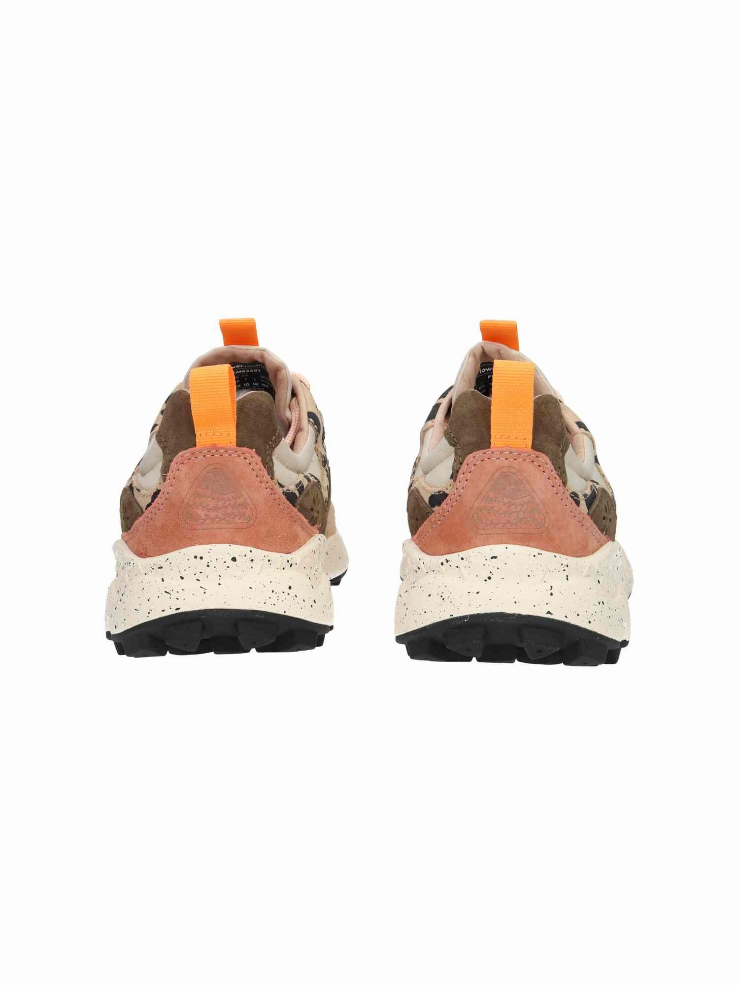 Barfussschuhe Sneaker Yamano 3 Uni Suede/Print/Nylon beige-milk-light brown