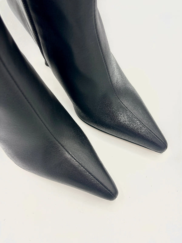 Ankle Boots Block Heel Suede LEO ANKLE BOOTS BLACK