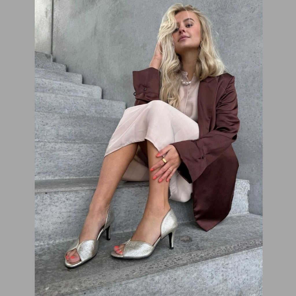 Sonnenkind Sandalen LOVE AND PEACE - PLATINO