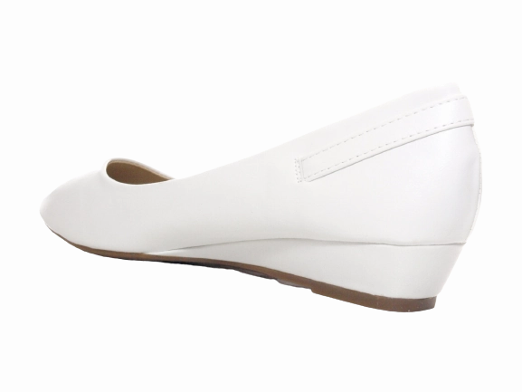Damen Slipper Keilabsatz Ballerina Loafer Mokassins Slip On Flats Freizeit White # 006-13 Stomp Loafers