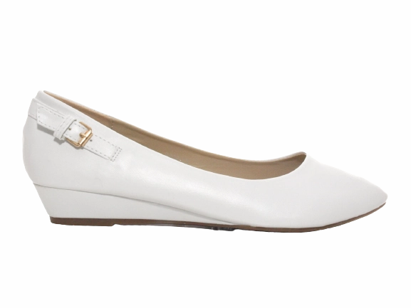 Damen Slipper Keilabsatz Ballerina Loafer Mokassins Slip On Flats Freizeit White # 006-13 Poste Loafers