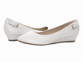 Damen Slipper Keilabsatz Ballerina Loafer Mokassins Slip On Flats Freizeit White # 006-13 Allen Edmonds Loafers