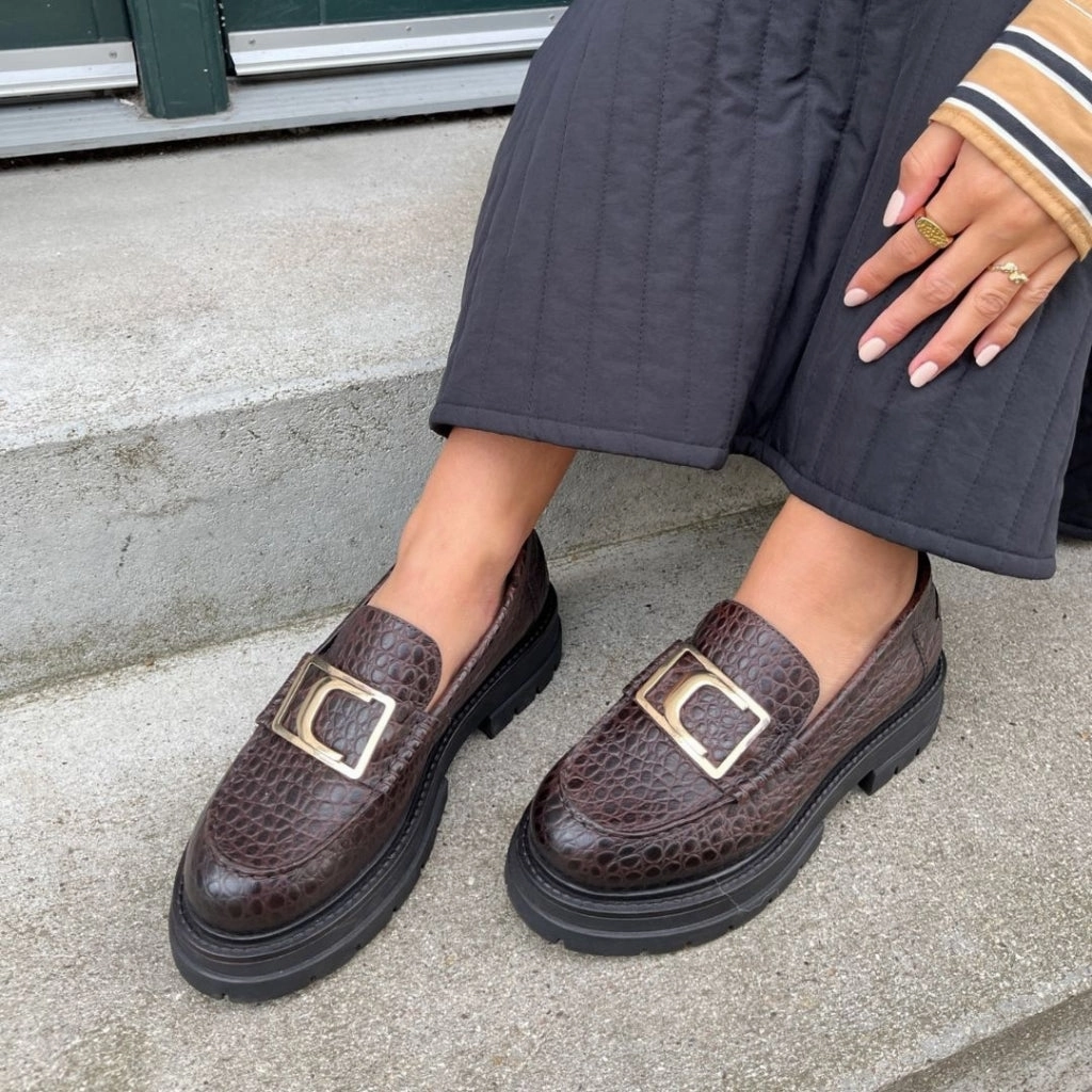 Loafers With A Bow ICONIC WALK ESPRESSO - ESPRESSO